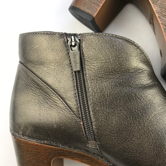 Dansko Metallic Gray Leather Mules - Picture 3 of 8